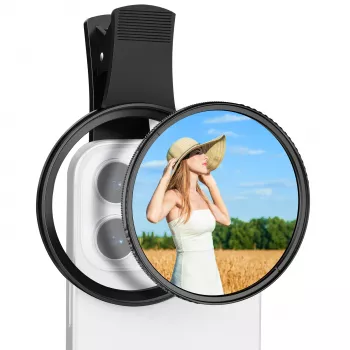 Sada filtrů KF 2v1 Black Diffusion 1/4 + CPL Phone 67 mm Clip-On