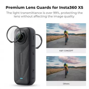 2 ks tvrzeného ochranného skla objektivu K&F Concept pro Insta360 X5 KF31.185