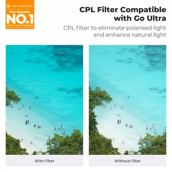 Cirkulární polarizační filtr (CPL) K&F Concept Nano-X 8K Ultra HD s pouzdrem pro Insta360 GO Ultra KF12.0011