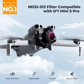 Variabilní ND filtr K&F ND32-ND512 pro dron DJI Mini 5 Pro, sklo AGC, KF02.0004