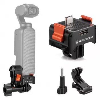 KF rychloupínací adaptér s nabíjením USB-C pro DJI Osmo Pocket 3/4, držák GoPro, závit 1/4