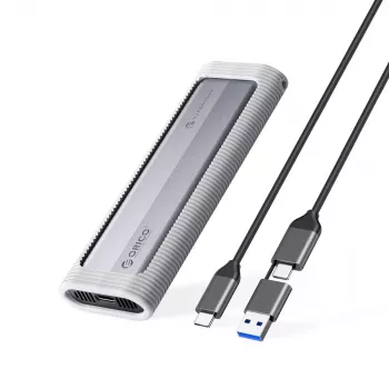 ORICO AXM2S-G2-V1 M.2 NVMe/NGFF USB-C/USB-A na USB-C pouzdro - šedá