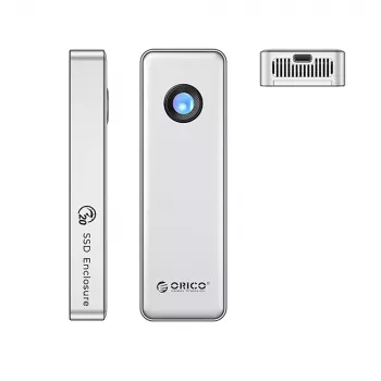 ORICO OUM2-G20 M.2 NVMe USB-C 3.2 20Gb/s pouzdro – stříbrné