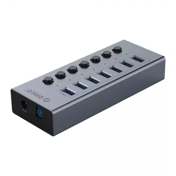 ORICO BT2U3-7AB 7portový USB 3.0 hub s individuálními vypínači - šedý