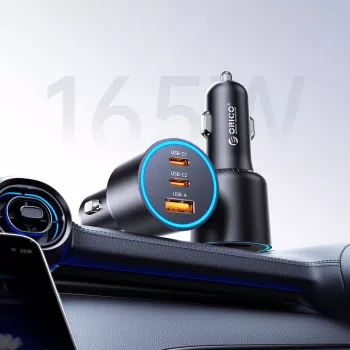 Autonabíječka ORICO HyperDrive 165W USB-A + 2x USB-C, černá