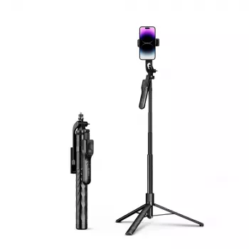ORICO SPM175 Selfie Stick Tripod with Bluetooth 5.2 Remote, 1/4 inch Universal Screw, 360° Rotation, 70cm Max Length, Black