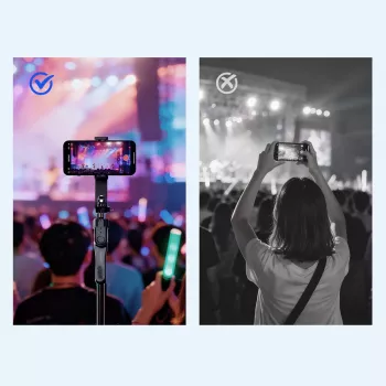 ORICO SPM175 Selfie Stick Tripod with Bluetooth 5.2 Remote, 1/4 inch Universal Screw, 360° Rotation, 70cm Max Length, Black