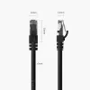 ORICO PUG-C6 CAT6 Ethernet patch kabel 30m - černý