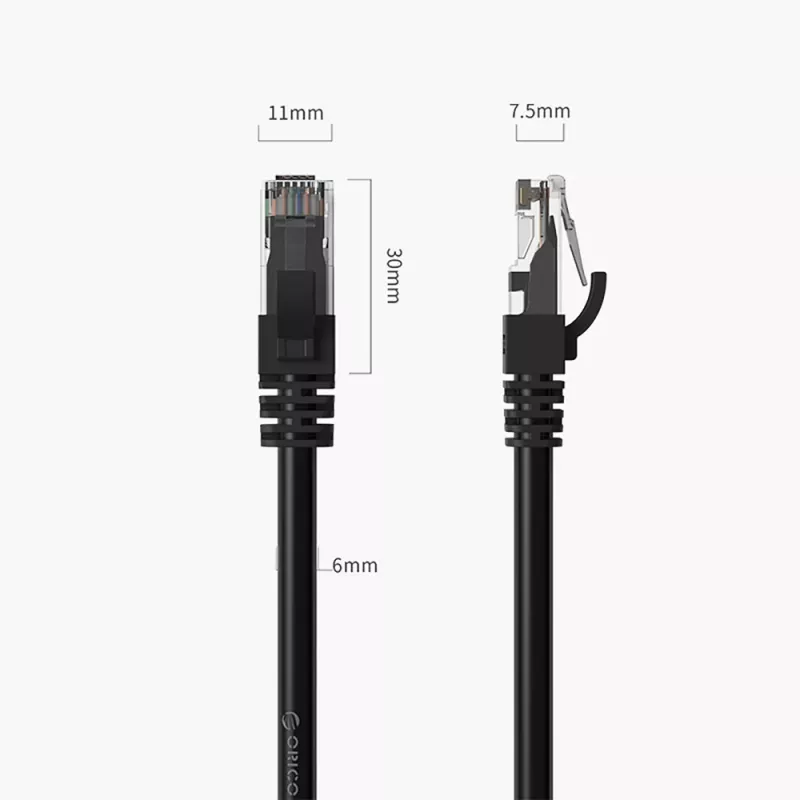ORICO PUG-C6 CAT6 Ethernet patch kabel 30m - černý