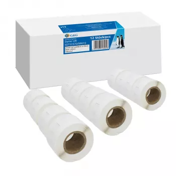 G&G Labels 12 x 130 ks pro DYMO 99010 / S0722370 - 28mm x 89mm bílé přímotermální etikety