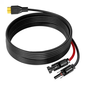 Solární nabíjecí kabel FOSSIBOT XT90-MC4, 5 m, černý