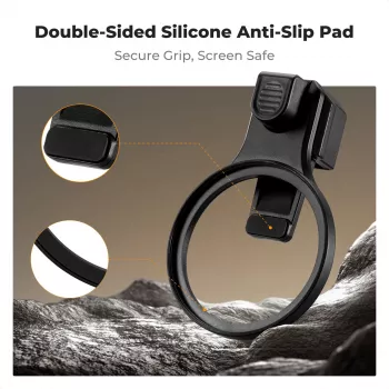 K&F Concept smartphone klipová montáž pro 58mm filtry a objektivy - černá