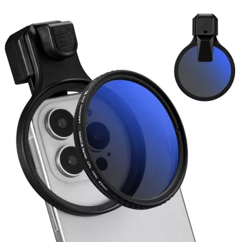 Cirkulární polarizační filtr CPL K&F Concept 67 mm se svorkou pro smartphone – KF15.0027