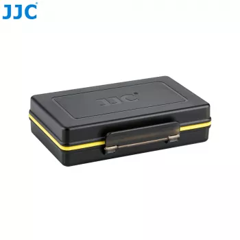 JJC Hard Shell Storage Case for Insta360 X4/X3 – Battery & Memory Card Organizer (Black)