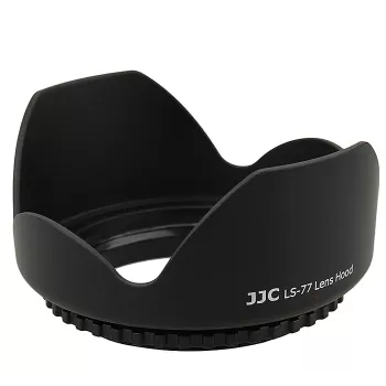 Šroubovací sluneční clona JJC 77mm pro objektiv fotoaparátu - černá