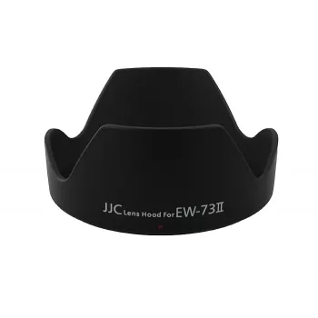 Sluneční clona JJC pro Canon EW-73II, tulipánová, černá, vysoce odolný ABS plast