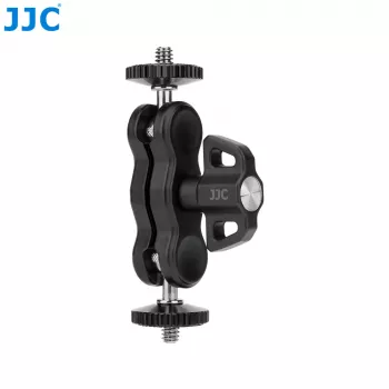 JJC MFC-B ohebný držák Magic Arm s klipsnou pro monitorovací lampu, 2x šroub 1/4 palce, černý