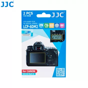 JJC 2x ochranná fólie LCD displeje + ochranná fólie horního LCD pro Canon 6D Mark II