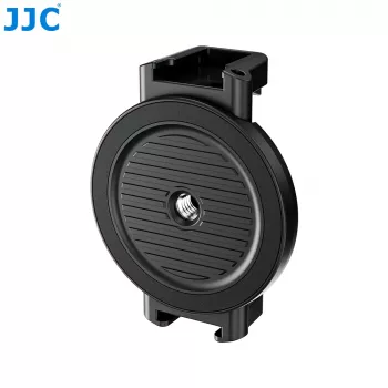 Černý magnetický držák telefonu JJC MS-SPC1 se závitem 1/4 inch a 2 uchyceními na studenou botku pro iPhone MagSafe