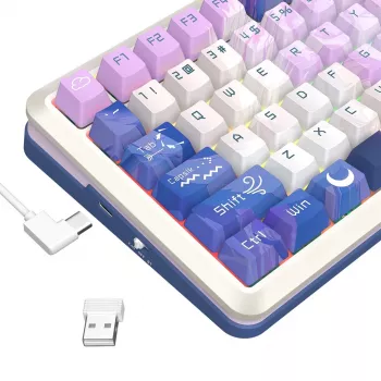 Mechanická herní klávesnice Redragon Flekact Pro K708AK-RGB-PRO, plná velikost, RGB podsvícení, modré spínače
