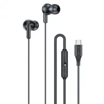 Awei PC-25T Stereo USB-C Headset with Microphone, Black
