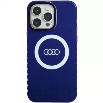 Audi IML Big Logo MagSafe Case for iPhone 14 Pro Max 6.7 Navy Blue Hardcase
