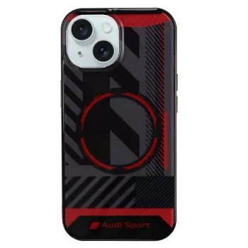 Audi IML Sport MagSafe pouzdro pro iPhone 15 Plus / 14 Plus 6,7 inch černá pevná skořepina