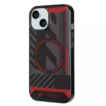Audi IML Sport MagSafe pouzdro pro iPhone 15 Plus / 14 Plus 6,7 inch černá pevná skořepina