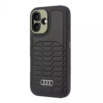 Audi syntetická kůže MagSafe pevné pouzdro pro Apple iPhone 16 Plus 6,7 inch - černé