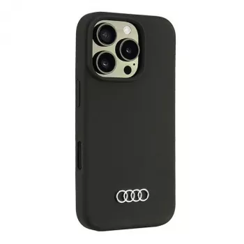 Audi silikonové pouzdro pro Apple iPhone 16 Pro 6,3 inch černá pevná zadní krytka AU-LSRIP16P-Q3/D1-BK