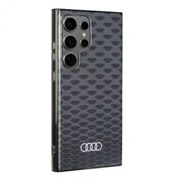 Audi IML Stitching Pattern MagSafe pouzdro pro Samsung Galaxy S24 Ultra S928 černá pevná skořepina AU-IMLMS24U-Q5/D3-BK