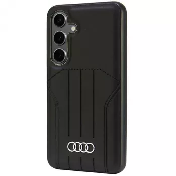 MagSafe pevné pouzdro Audi z umělé kůže pro Samsung Galaxy S24, černé
