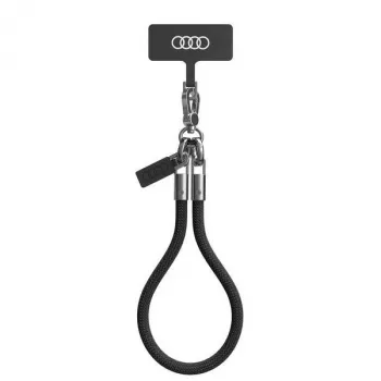 Audi univerzální poutko na telefon 28cm 8mm černé AU-HSL8-R8/D1-BK