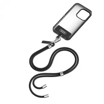 Audi univerzální poutko na telefon 120cm 6mm crossbody černé AU-CBL6-R8/D1-BK