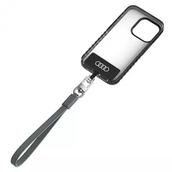 AUDI Universal Phone Lanyard 28cm 10mm Leather Gray AU-HSLSL-GT/D1-GY