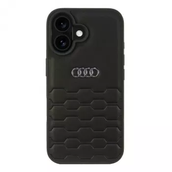 Pouzdro Audi z umělé kůže pro iPhone 16 6,1 inch černé