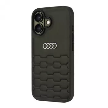 Pouzdro Audi z umělé kůže pro iPhone 16 6,1 inch černé