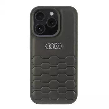Audi pouzdro z umělé kůže s pevným krytem pro Apple iPhone 16 Pro 6,3 inch - černé