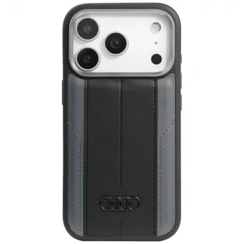 Pouzdro Audi A6 z umělé kůže MagSafe pro iPhone 17 Pro černé