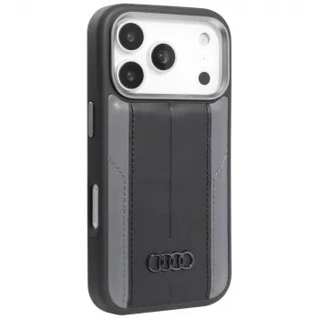 Pouzdro Audi A6 z umělé kůže MagSafe pro iPhone 17 Pro černé