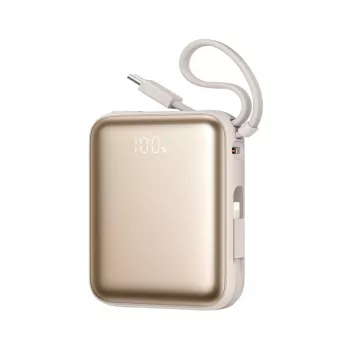 Powerbanka Joyroom JR-PBF27 22,5W 10000mAh se dvěma vestavěnými kabely – zlatá