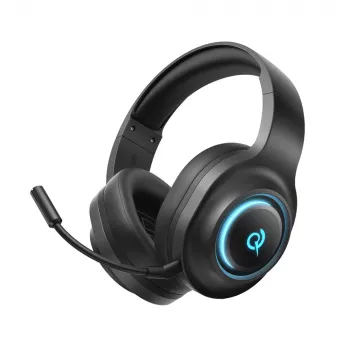 QCY V200 Pro drátový gaming headset s virtuálním 7.1 surround zvukem a odnímatelným mikrofonem – černý