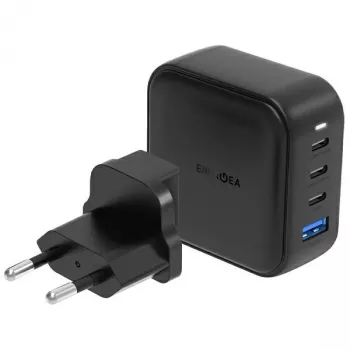 ENERGEA Travelite GAN100 100W GaN USB-C nabíječka 3C1A černá US+EU