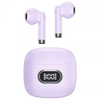 Bezdrátová sluchátka USAMS IA II Series True Wireless Bluetooth 5.3 fialová, TWS, In-Ear, IPX4, 28h výdrž, USB-C