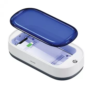 USAMS UV-C sterilizátor s bezdrátovou nabíječkou 15W bílý ZB151XDH01 (US-ZB151)