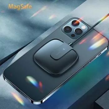 USAMS US-CD159 magnetická bezdrátová nabíječka 15W extra tenká pro iPhone 12 Series bílá