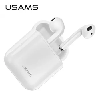 Bezdrátová sluchátka USAMS LU Series True Wireless Stereo Bluetooth 5.0 s nabíjecím pouzdrem bílá, BHULU01 (US-LU001)