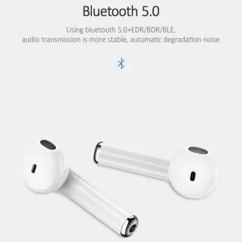 Bezdrátová sluchátka USAMS LU Series True Wireless Stereo Bluetooth 5.0 s nabíjecím pouzdrem bílá, BHULU01 (US-LU001)