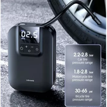 USAMS Mini Pump US-ZB215 vzduchová pumpa do auta 5000mAh CQBZB21501