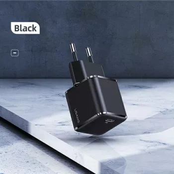 USAMS T42 Mini 25W USB-C PD3.0 rychlonabíječka (pouze hlava) černá CC140TC01